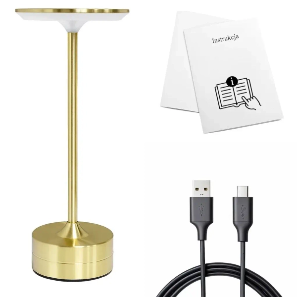 Nocna lampka akumulatorowa Tavolo ML2268 LED 2,5W CCT złoty