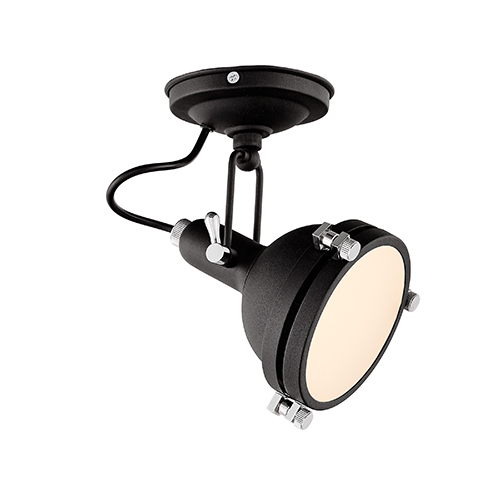 Kinkiet LAMPA ścienna NAUTILIUS 20482102 Kaspa metalowa OPRAWA regulowany reflektorek loft czarny