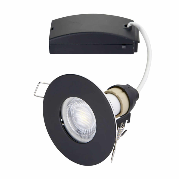 Wpuszczana lampa sufitowa Speculo 99760 Saxby IP65 okrągła czarna