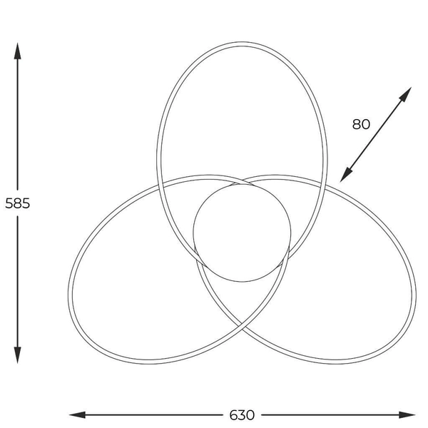 Sufitowa lampa sypialniana Bold 20169-GD LED 60W 3000-6000K miedziany złoty