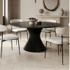 Stół TANGO MM001501100411 czarny drewniany dekor marmuru 120cm