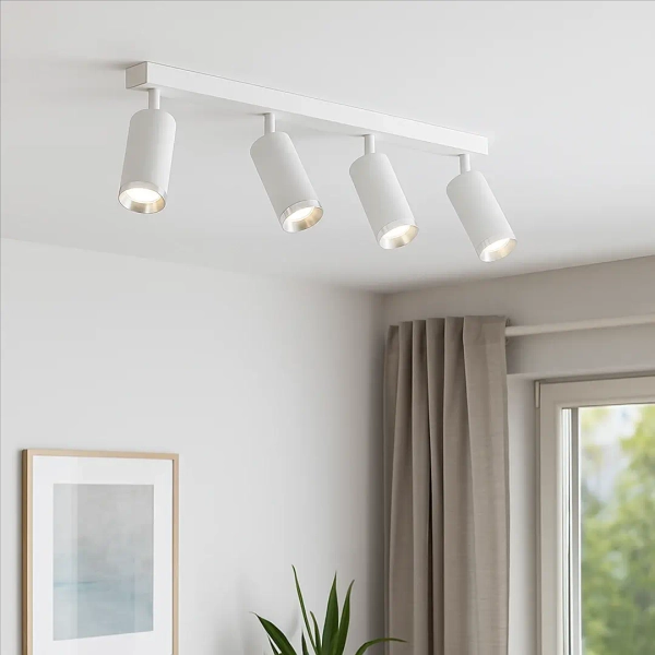 Przysufitowa lampa salonowa Mica Spot ML2101 tubki cylinder biały