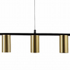 Lampa wisząca ARIZONA LP-074/6PL BK/GD Light Prestige loftowa oprawa metalowy zwis tuby czarne złote
