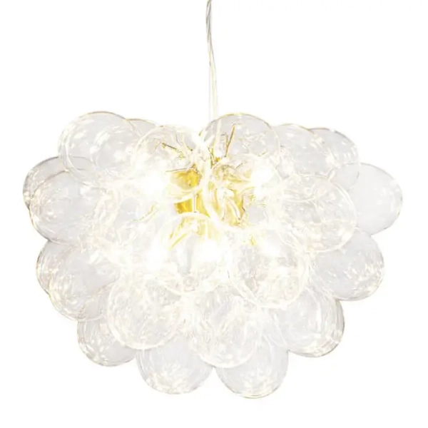 Molekułowa wisząca lampa Gross 4200440-6509 bubbles przezroczysta złota