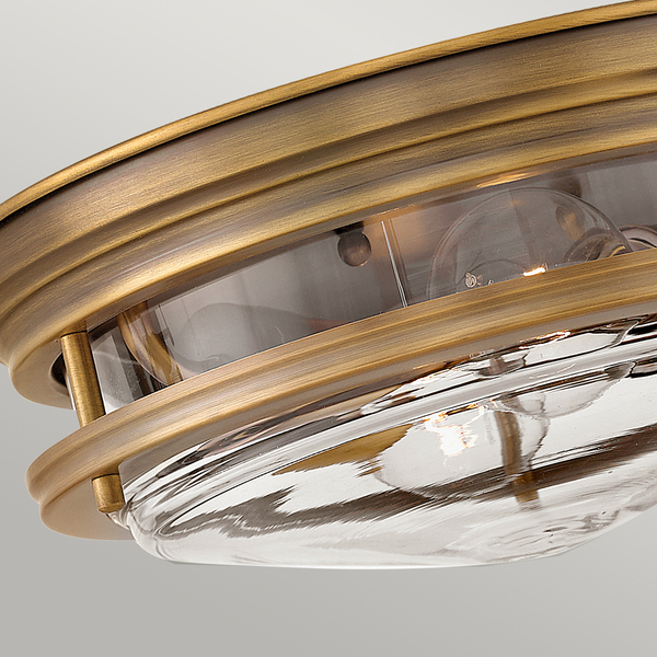 Sufitowy plafon QN-HADRIAN-FS-BR-CLEAR szklany brązowy