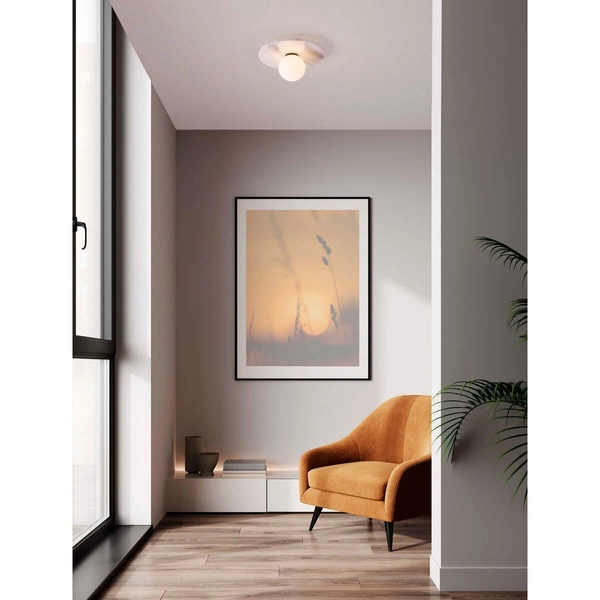 Nasufitowa lampa JUANJUI LE44852 bubble do jadalni marmur biała