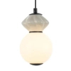 Szklana lampa wisząca Balos PND-94921-1A-BK LED 5W 3000K przydymiona biała