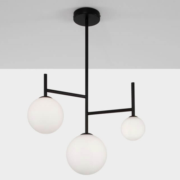 Sufitowa lampa kule URUAPAN LE42884 Luces Exclusivas do sypialni czarna biała