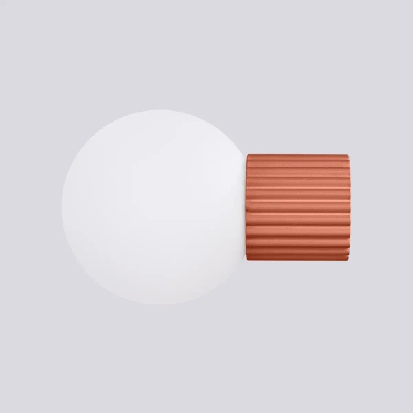 Okrągła ścienna lampa HALO SL.1727 nad lustro IP44 biała czerwona