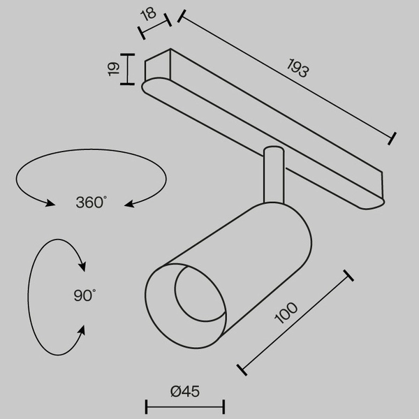 Lampa szynowa do jadalni Focus TR032-4-5W3K-M-DS-BBS LED 5W 2700-6000K magnetyczna mosiądz