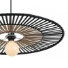 Wisząca bambusowa lampa 19104 dysk do jadalni nad stół czarny