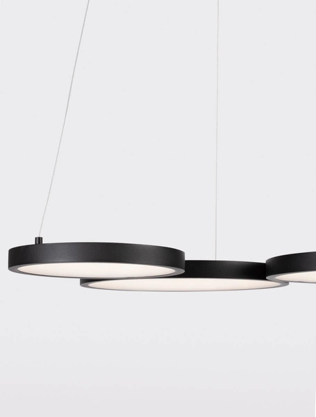 Sypialniany żyrandol GARCIA LE42827 pierścienie LED 28W 3000K czarne