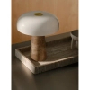 Stołowa lampka nocna Glossy 2520015009 marmurowa beżowa biała