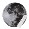 Okrągły kinkiet Księżyc ABIGALI-MOON LED 24W z pilotem plafon szary