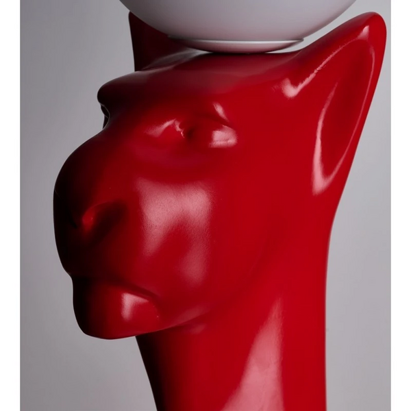 Lampa podłogowa PUMA czerwona biała AZ6785 1xE27 z regulacją