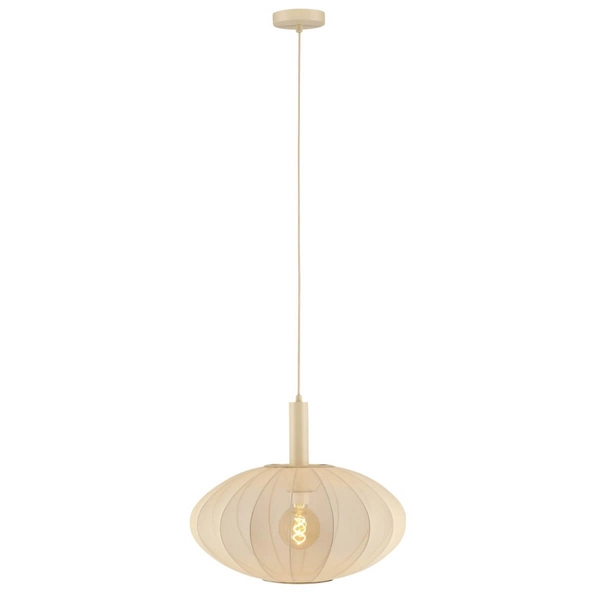 Naturalna lampa wisząca Corina 03447/52/38 tkanina beżowa