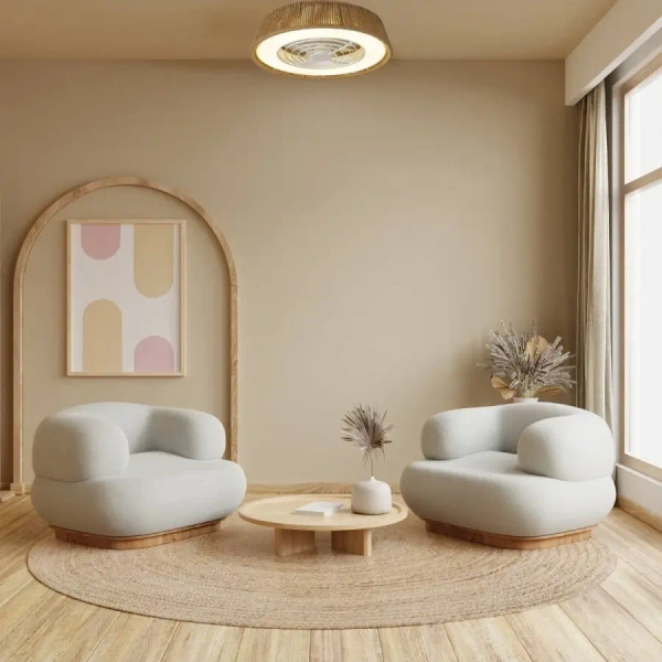 Ledowy wentylator sufitowy 23001 LED 33W 3000-6000K brązowy