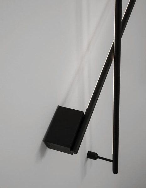 Przyścienna lampa sypialniana Buin LED 15W 3000K metal czarna