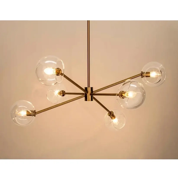 Lampa sufitowa AURA MSE1501100402 Moosee do jadalni bańki złota