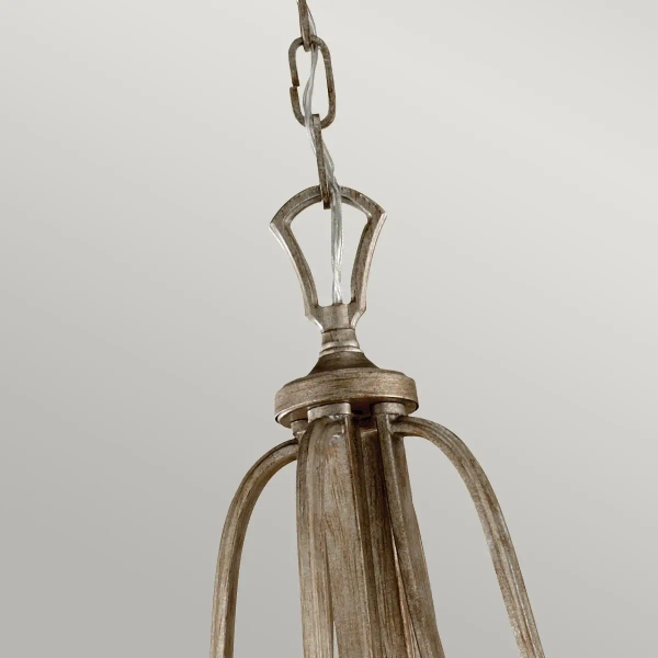 Abażurowa LAMPA wisząca Abbey FE-ABBEY-P Elstead FEISS okrągła OPRAWA klasyczny ZWIS plisowany na łańcuchu beżowy