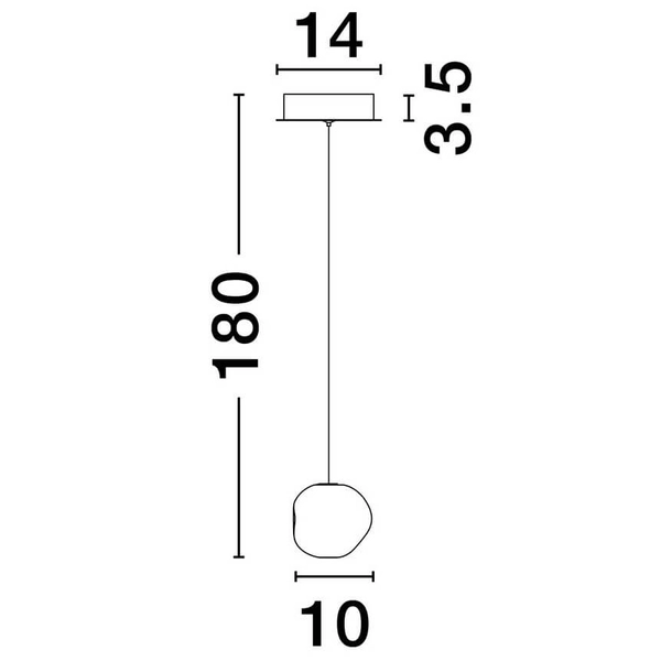 Metalowa lampa wisząca CHEPEN LE44641 LED 6W 3000K czarna chrom