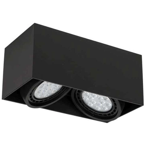 Natynkowa LAMPA sufitowa Cardi II Nero Orlicki Design prostokątna OPRAWA metalowy spot czarny