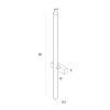 Nowoczesny kinkiet Thora W0421D LED 12W 3000K do łazienki IP44 czarny