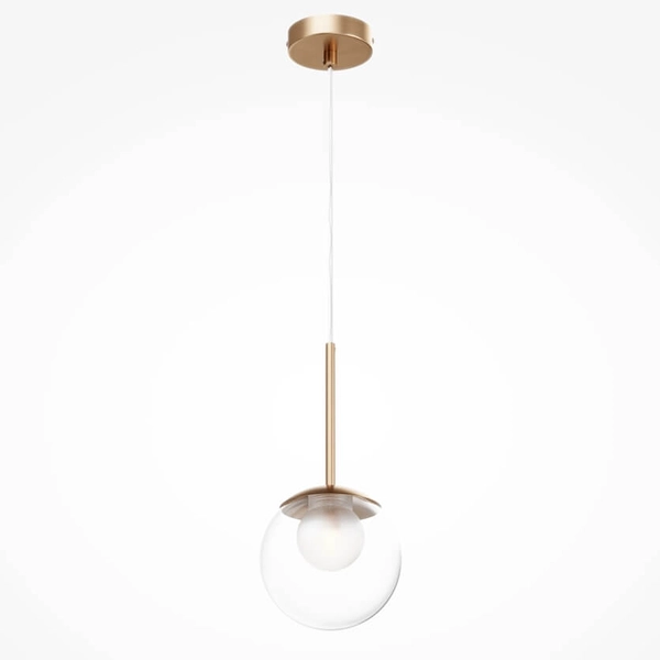 Zwieszana lampa do sypialni Basic form MOD521PL-01G1 złoty przezroczysty