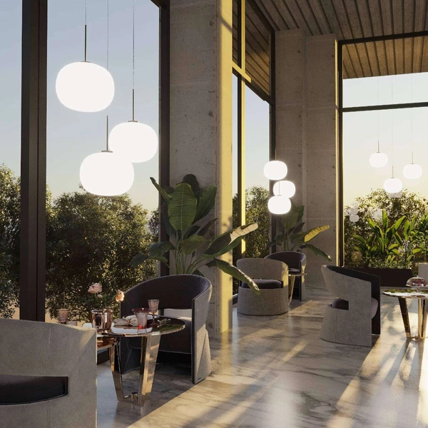 LAMPA wisząca JUKON LP-052/1P Light Prestige szklana OPRAWA kula ZWIS okrągły biały