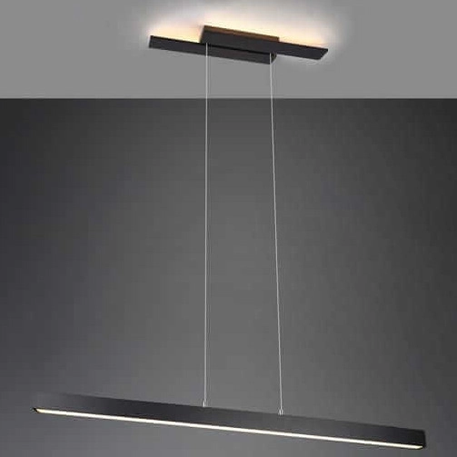 LAMPA wisząca BELFAST 375510432 Trio metalowa OPRAWA belka ZWIS LED 44W 3000K ściemnialny czarny