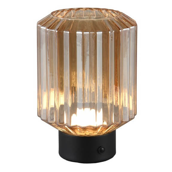 Nocna lampka Lord R57761113 LED 2W 3000K ładownie USB czarna bursztynowa