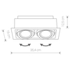 Wpust LAMPA sufitowa DOWNLIGHT 9574 Nowodvorski wpuszczana OPRAWA prostokątna do zabudowy biała