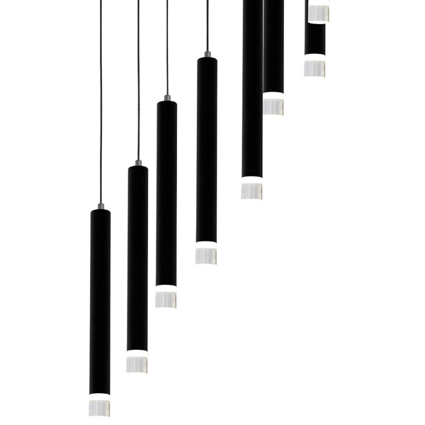 Wisząca LAMPA industrialna CARBON ML6161 Milagro metalowa OPRAWA kaskada LED 12W 4000K ZWIS loftowy czarny