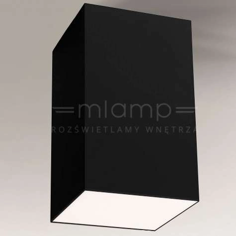 Natynkowa LAMPA sufitowa ARAO 1179 Shilo metalowa OPRAWA downlight kostka cube czarna