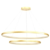 Wisząca lampa ledowa Carlo 65W 4000K złote ringi zwis nad łóżko