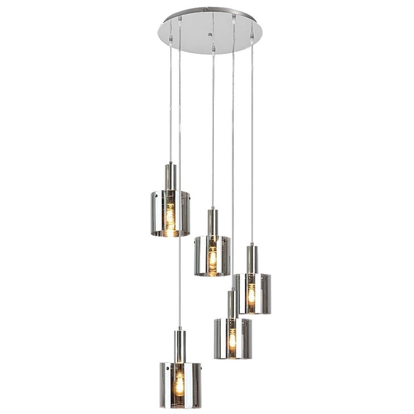 Nowoczesna LAMPA wisząca DONATI 5251 Rabalux szklany zwis kaskada chrom