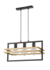 Wisząca lampa do salonu Merci czarna złota industrial