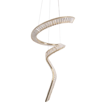 Wisząca lampa złota Charme designerska wstęga LED 60W złota