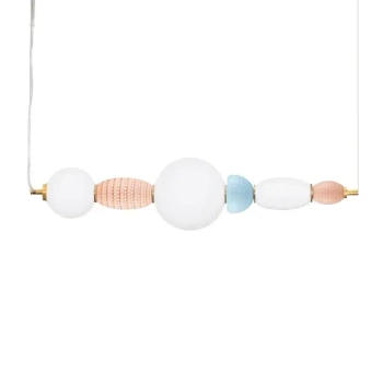 Ceramiczna lampa wisząca LAVERZO LE45228 LED 28W 3000K biala niebieska