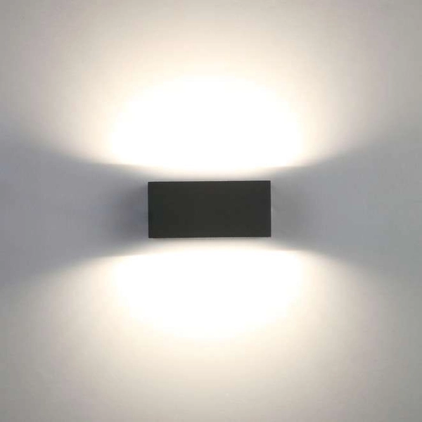 Kinkiet LAMPA ścienna GEMINI 5189113118 Lutec prostokątna OPRAWA metalowa LED 10W 3000K ogrodowa IP54 szara