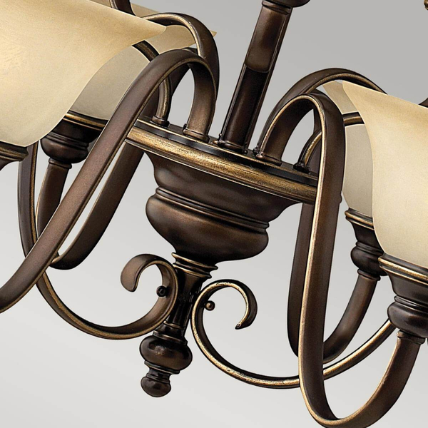Antyczna lampa wisząca Cello HK-CELLO9 Hinkley metalowa brązowa