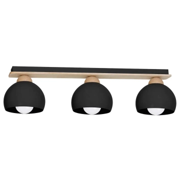 Potrójna lampa sufitowa DAMA BLACK MLP6560 do jadalni kula czarna