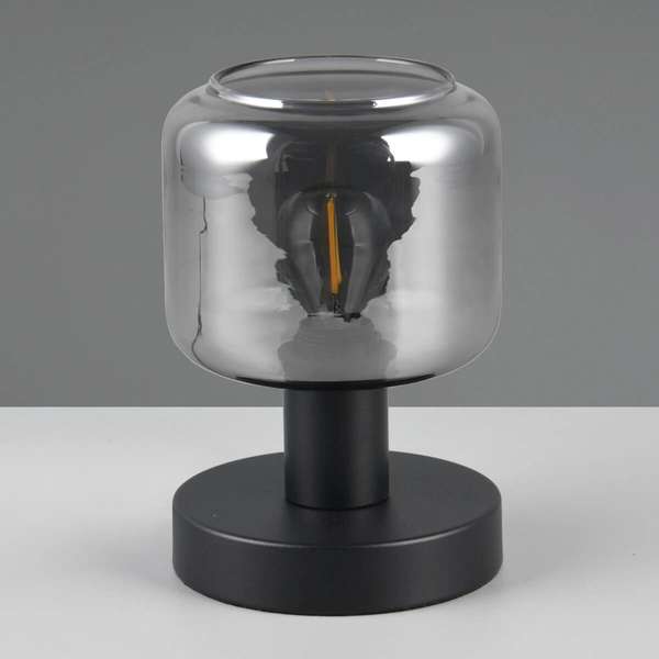 Lampka nocna do sypialni MATARO 564100132 Trio bańka czarny chrom