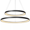 Czarna lampa wisząca Vidal rings LED 92W 2700K zwis do jadalni