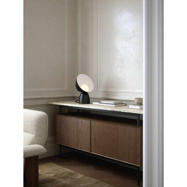 Metalowa lampa stołowa Hello 2220215003 z wtyczką czarna biały