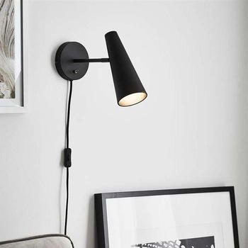 Kinkiet LAMPA ścienna PEAK 107898 Markslojd regulowana OPRAWA metalowy stożek czarny