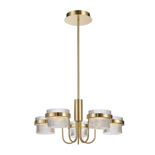 Wielopunktowa lampa wisząca Tiara PND-77362-5-40W-GD Italux LED 40W 3000K złota
