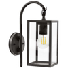 Zewnętrzna LAMPA ścienna MALMO 309174 Polux elewacyjna OPRAWA ogrodowa KINKIET klatka outdoor IP44 grafitowa przezroczysta
