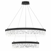 Lampa wisząca glamour Frozi 32-35561 LED 38W 3000K pierścienie czarna