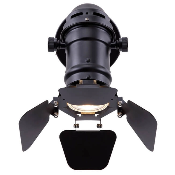 Industrialny kinkiet ścienny Egon 54650-1B reflektor filmowy czarny